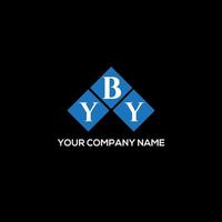 YBY letter logo design on BLACK background. YBY creative initials letter logo concept. YBY letter design. vector