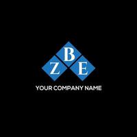 ZBE letter logo design on BLACK background. ZBE creative initials letter logo concept. ZBE letter design. vector