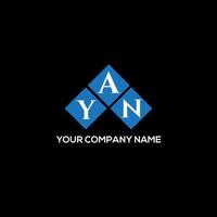 YAN letter logo design on BLACK background. YAN creative initials letter logo concept. YAN letter design. vector