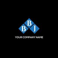 diseño de logotipo de letra bbj sobre fondo negro. concepto de logotipo de letra de iniciales creativas bbj. diseño de letras bbj. vector