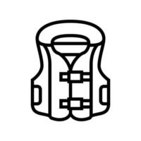 swim vest inflatable line icon vector illustration