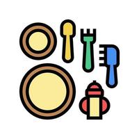 ilustración de vector de icono de color de juego de alimentación