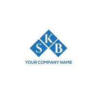 SKB letter logo design on WHITE background. SKB creative initials letter logo concept. SKB letter design. vector