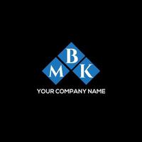 diseño de logotipo de letra mbk sobre fondo negro. concepto de logotipo de letra de iniciales creativas mbk. diseño de letras mbk. vector