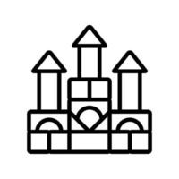 building blocks line icon vector illustration
