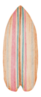 aquarelle d'été de planche de surf png