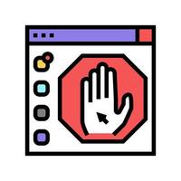 deplatforming system color icon vector illustration