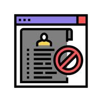 blacklist of persons color icon vector illustration