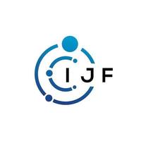 Diseño de logotipo de tecnología de letras ijf sobre fondo blanco. ijf letras iniciales creativas concepto de logotipo. diseño de letras ijf. vector