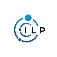 diseño de logotipo de tecnología de letras ilp sobre fondo blanco. ilp creative initials letter it logo concepto. diseño de letras ilp. vector