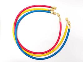 Picture of high pressure multi color hose with brass connector photo