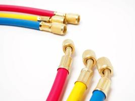 Picture of high pressure multi color hose with brass connector photo