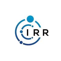 diseño de logotipo de tecnología de letra irr sobre fondo blanco. irr letras iniciales creativas concepto de logotipo. diseño de letra irr. vector