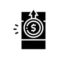 ilustración de vector de icono de glifo de inflación de activos de gas