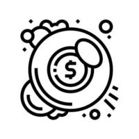 finance bubble line icon vector illustration