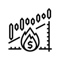 ilustración de vector de icono de línea de inflación de stock