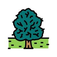 park tree color icon vector illustration