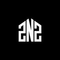 ZNZ letter logo design on black background. ZNZ creative initials letter logo concept. ZNZ letter design. vector