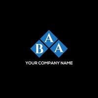 BAA letter design.BAA letter logo design on BLACK background. BAA creative initials letter logo concept. BAA letter design.BAA letter logo design on BLACK background. B vector
