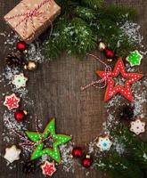 Christmas ginger and honey colorful cookies photo