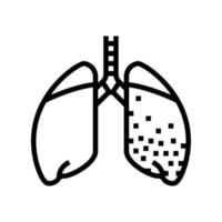 silicosis disease line icon vector illustration