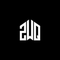 ZWQ letter design.ZWQ letter logo design on BLACK background. ZWQ creative initials letter logo concept. ZWQ letter design.ZWQ letter logo design on BLACK background. Z vector