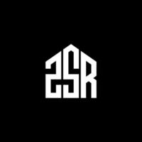 ZSR creative initials letter logo concept. ZSR letter design.ZSR letter logo design on BLACK background. ZSR creative initials letter logo concept. ZSR letter design. vector