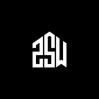 ZSW letter design.ZSW letter logo design on BLACK background. ZSW creative initials letter logo concept. ZSW letter design.ZSW letter logo design on BLACK background. Z vector