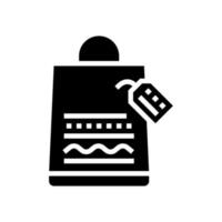 homemade bag glyph icon vector isolated illustration