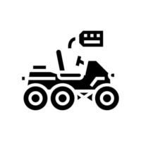 homemade vehicle glyph icon vector isolated illustration