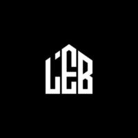 diseño de letra leb. diseño de logotipo de letra leb sobre fondo negro. concepto de logotipo de letra de iniciales creativas leb. diseño de letra leb. diseño de logotipo de letra leb sobre fondo negro. yo vector