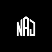 Diseño de letras nzj. Diseño de logotipo de letras nzj sobre fondo negro. concepto de logotipo de letra de iniciales creativas nzj. Diseño de letras nzj. Diseño de logotipo de letras nzj sobre fondo negro. norte vector