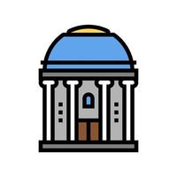 chapel building color icon vector isolated illustration