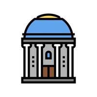 chapel building color icon vector isolated illustration