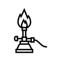 burner equipment line icon vector isolated illustration