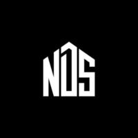 NDS letter design.NDS letter logo design on BLACK background. NDS creative initials letter logo concept. NDS letter design.NDS letter logo design on BLACK background. N vector