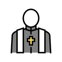 priest pastor color icon vector isolated illustration