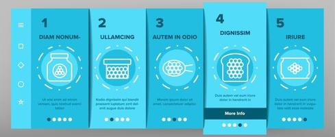 Caviar Tasty Seafood Onboarding Icons Set Vector