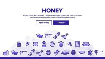 Honey Product Landing Header Vector