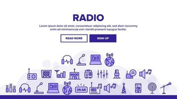 Radio Program Landing Header Vector