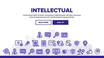 Intellectual Property Landing Header Vector