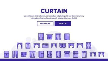 Curtain Landing Header Vector