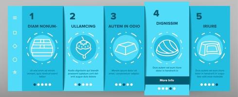 Chocolate Onboarding Icons Set Vector