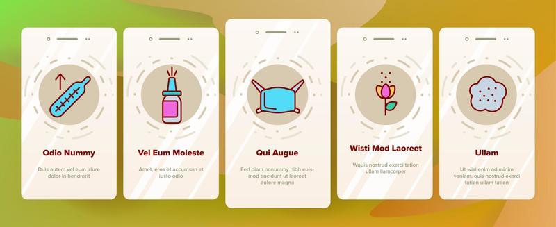 Pollen Allergy Symptoms Vector Onboarding