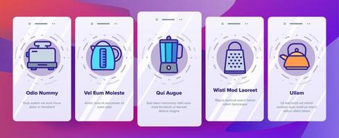 Kitchenware Line Icon Set Vector Onboarding