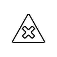 Error 404 vector icon. Isolated contour symbol illustration