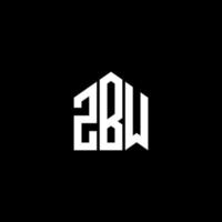 diseño de letras zbw. diseño de logotipo de letras zbw sobre fondo negro. concepto de logotipo de letra de iniciales creativas zbw. diseño de letras zbw. diseño de logotipo de letras zbw sobre fondo negro. z vector