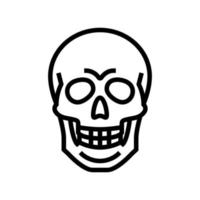 skull bone line icon vector illustration