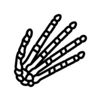 hand bone line icon vector illustration