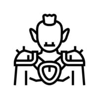 goblin fairy tale line icon vector illustration